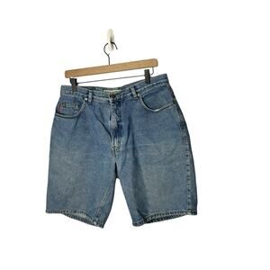 Vintage Bugle Boy 750 Mens Shorts‎ Blue Jeans Tag Size 34w Bermuda Denim